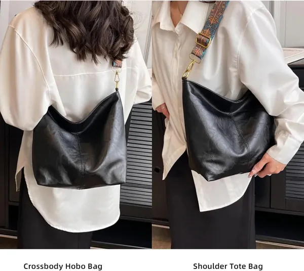 Black_Pu_Leather_Novella_Travel_Tote_Handbag_For_Women
