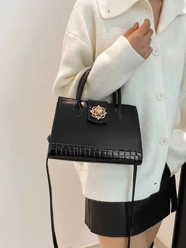 Black_Pu_Leather_Milano_Carry_Handbag_For_Women