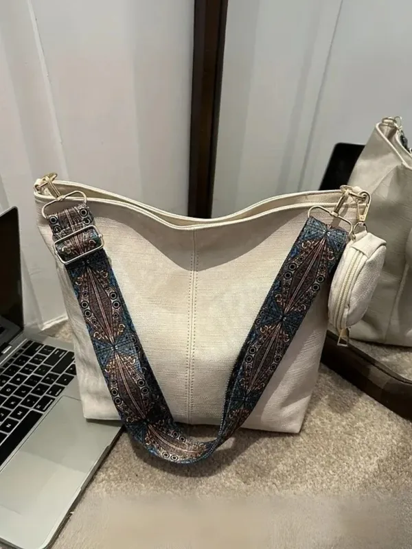 White_Pu_Leather_Luna_Premium_Tote_Handbag_For_Women