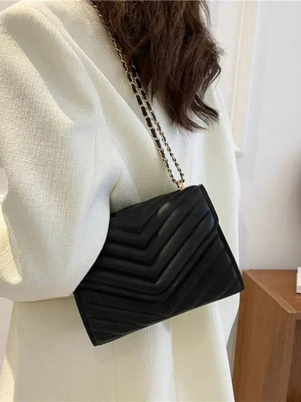 Black_Quilted_Chevron_Shoulder_Sling_Bag