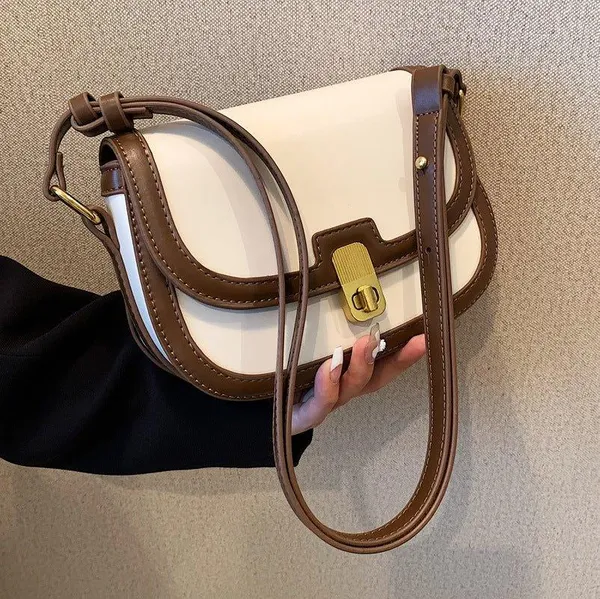 Beige_&_Brown_Pu_Leather_Valencia_Carry_Handbag_For_Women