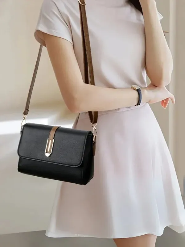 Black_Pu_Leather_Elena_City_Handbag_For_Women