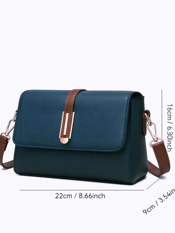 Blue_Pu_Leather_Noir_Daily_Handbag_For_Women
