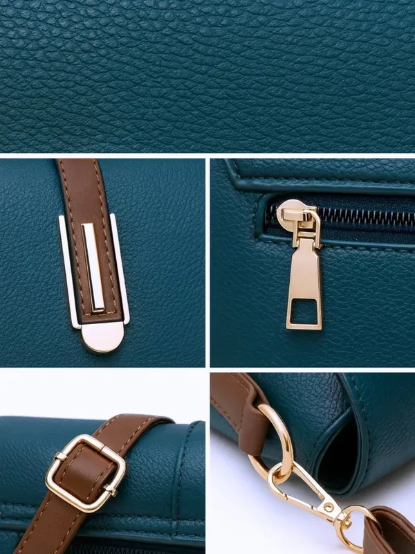 Blue_Pu_Leather_Noir_Daily_Handbag_For_Women