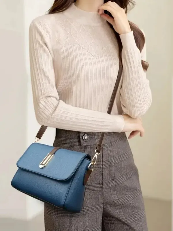Blue_Pu_Leather_Noir_Daily_Handbag_For_Women