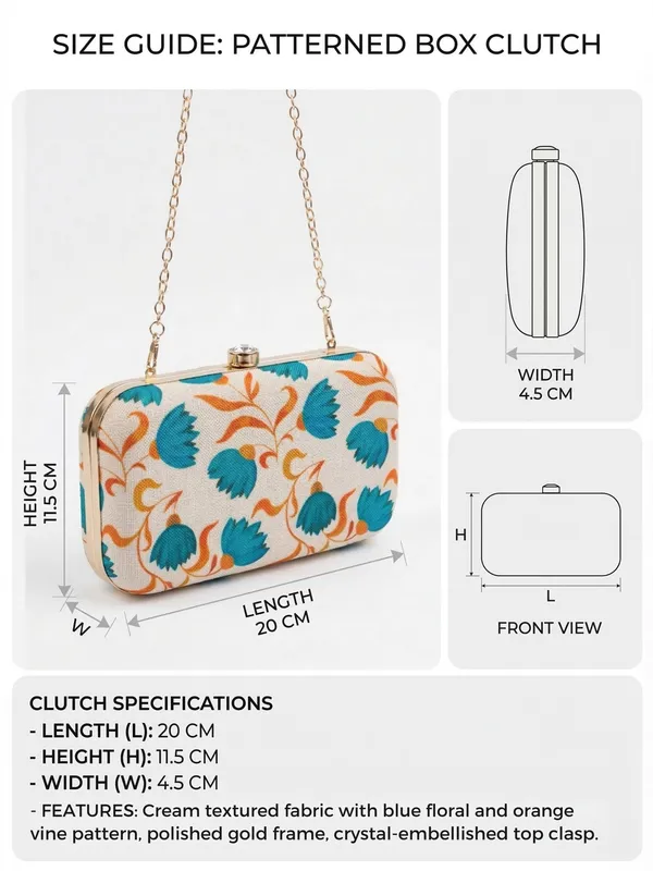 Floral_Print_Box_Clutch_Women's_Elegant_with_Crystal-Embellished_Clasp_and_Detachable_Gold_Chain_Strap