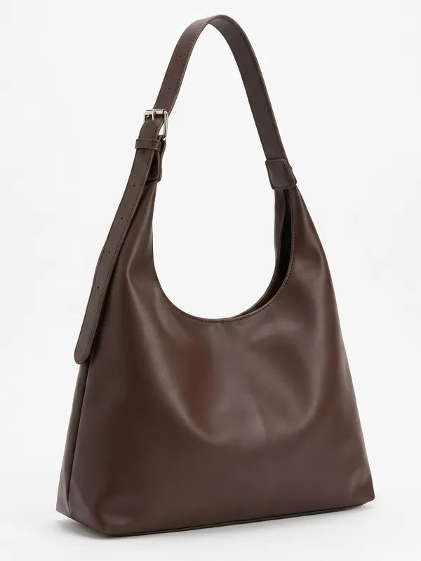 Coffee_Smooth_Leather_Shoulder_Bag_Lightweight_Hobo_Bag_for_Women