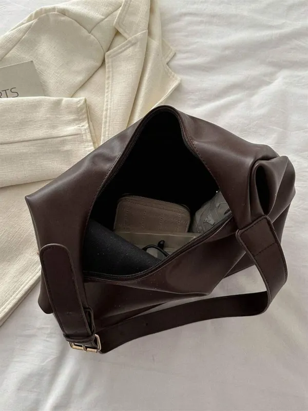 Coffee_Smooth_Leather_Shoulder_Bag_Lightweight_Hobo_Bag_for_Women