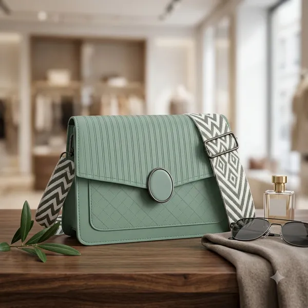 Green_Pu_Leather_Zara_Shoulder_Handbag_For_Women