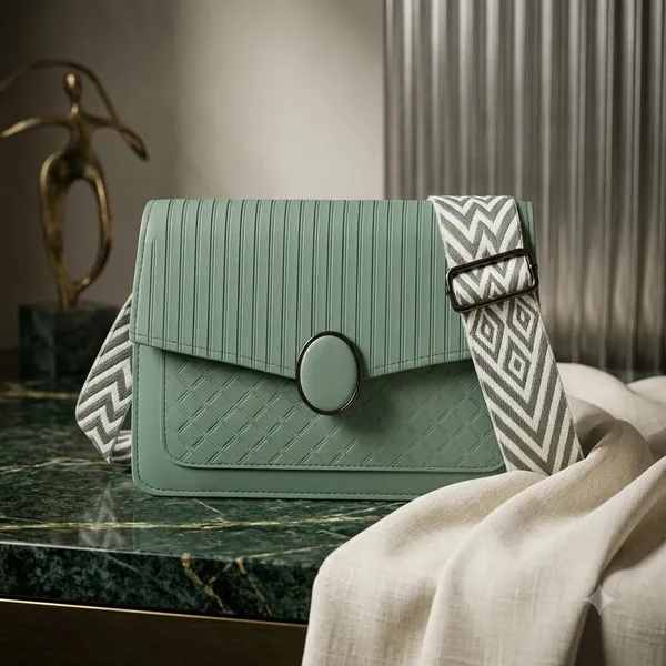 Green_Pu_Leather_Zara_Shoulder_Handbag_For_Women