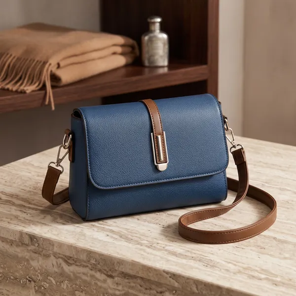Blue_Pu_Leather_Noir_Daily_Handbag_For_Women