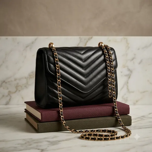 Black_Quilted_Chevron_Shoulder_Sling_Bag