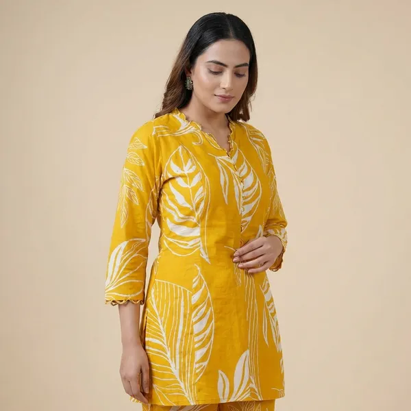 Yellow_Cotton_Printed_Co-Ord_Set_For_Women