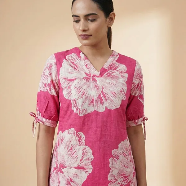 Pink_Cotton_Floral_Print_Co-Ord_Set_For_Women