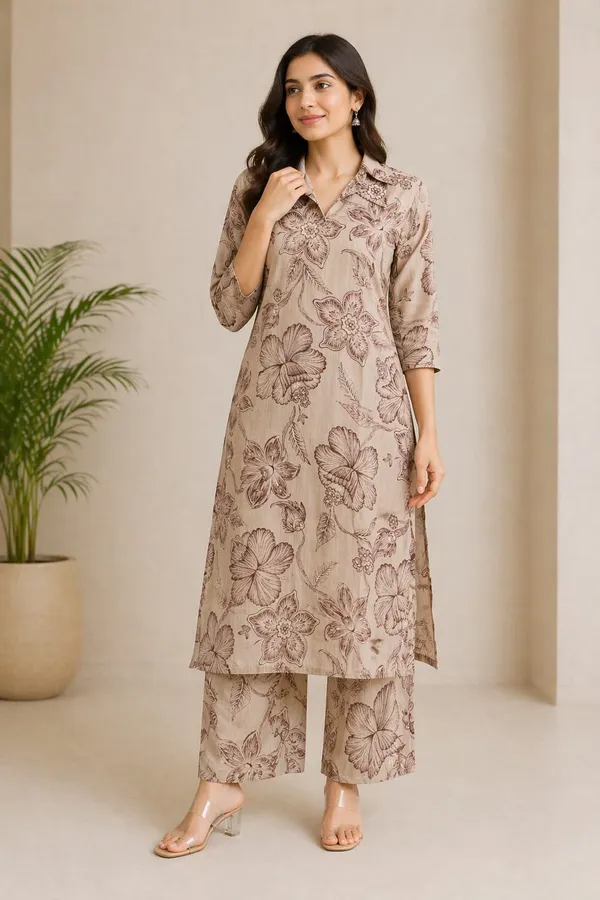 Soft_Beige_Floral_Kurti_Set