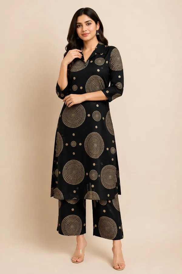 Black_Print_Kurti_Set