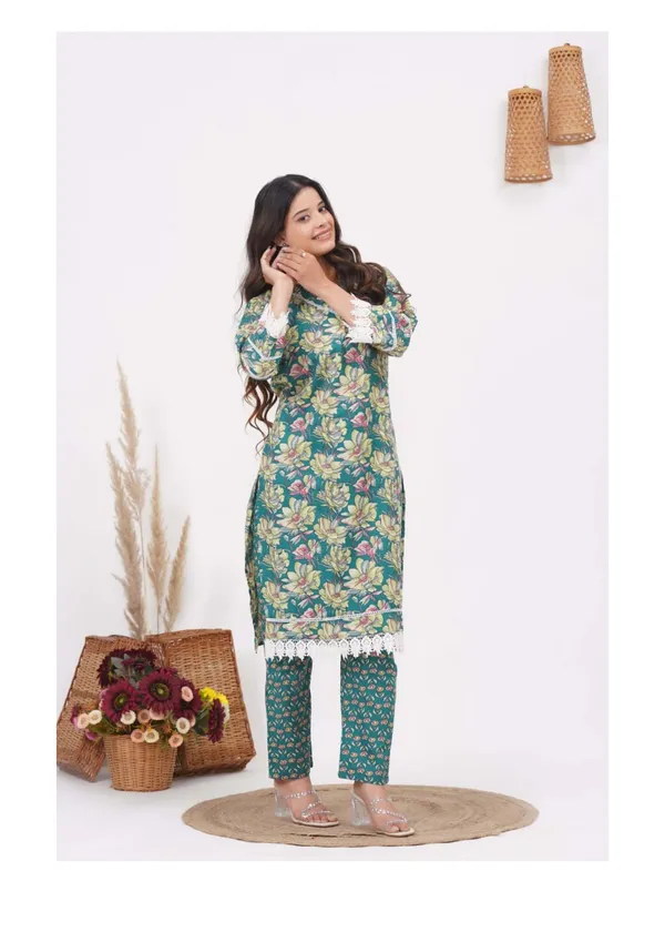 Floral_Green_Kurti