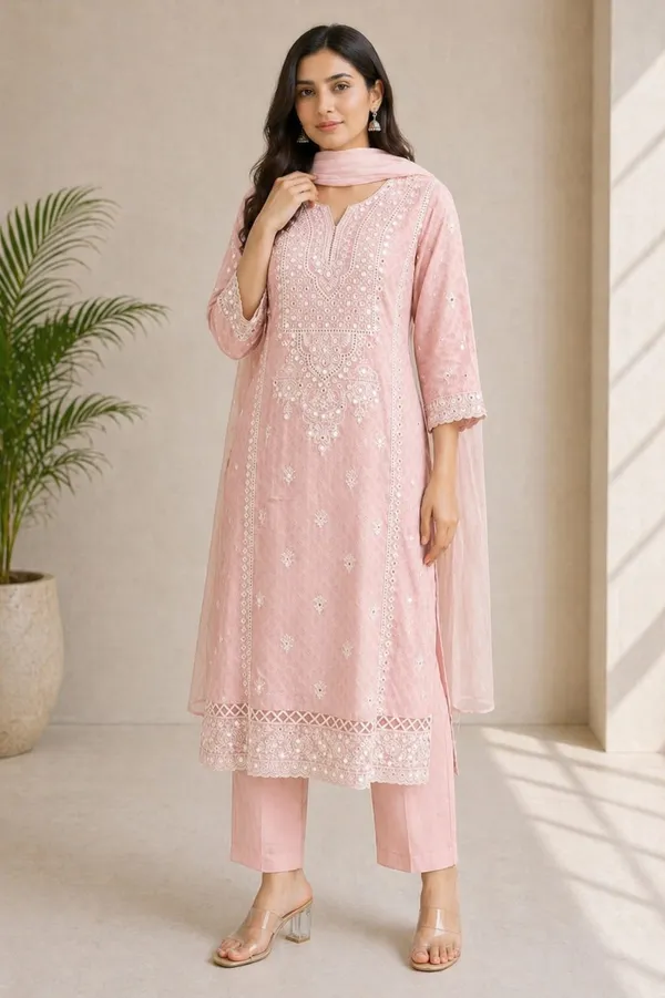 Blush_Pink_Mirror_Work_Kurti_For_Women