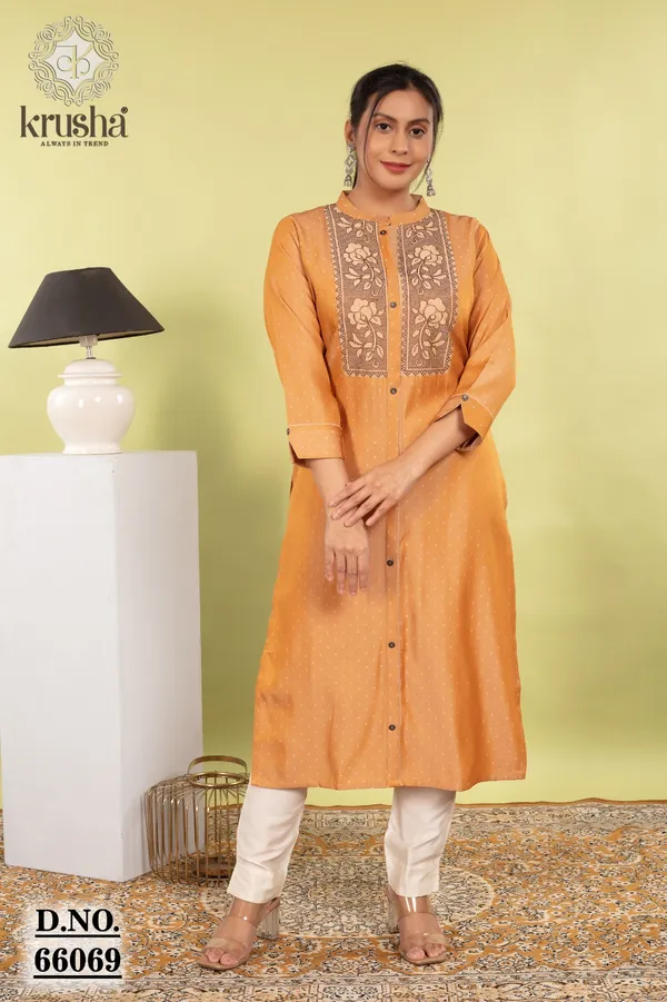Mustard_Bloom_Straight_Kurti
