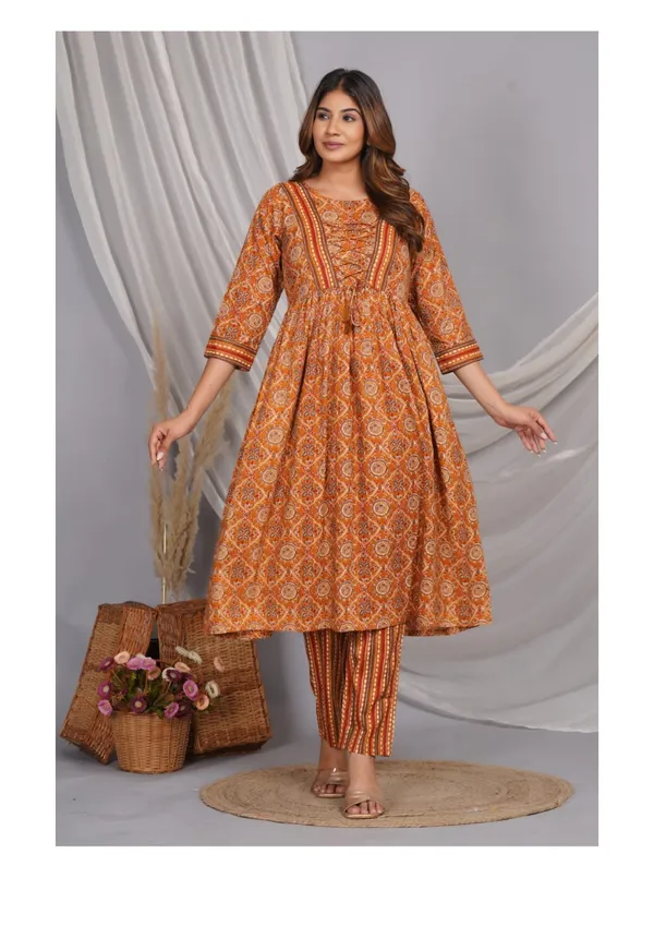 Anarkali_Kurti(Orange)