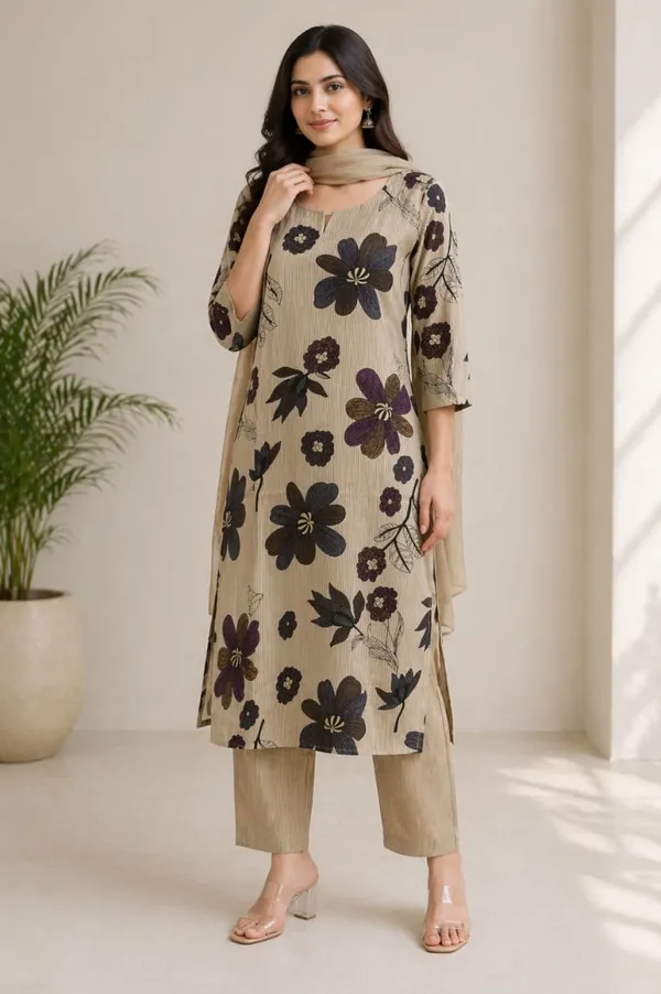 Beige__Kurti_Set