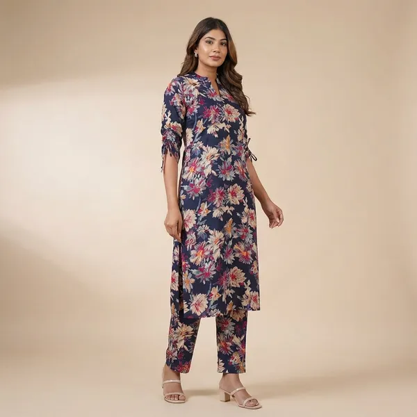 Blue_Cotton_Floral_Print_Co-Ord_Set_For_Women