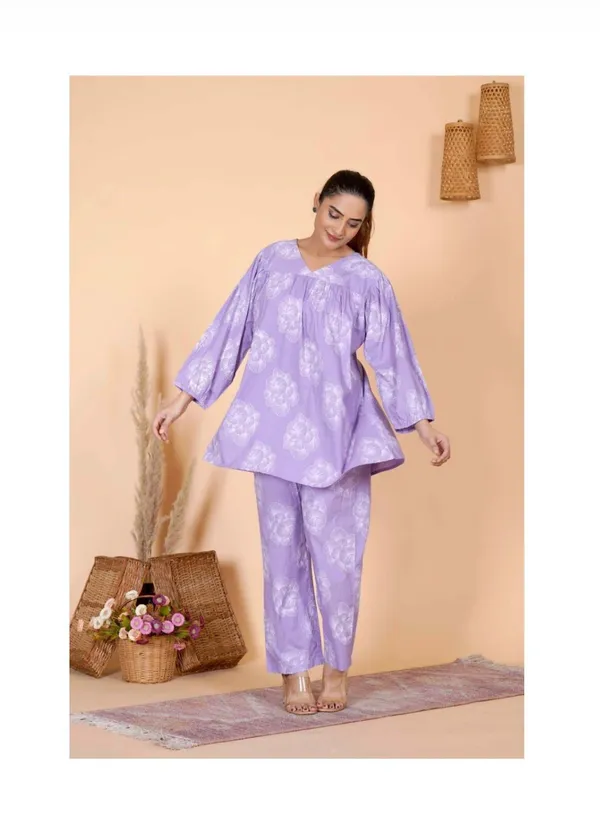 Lavender_Cotton_Block_Print_Co-Ord_Set_For_Women
