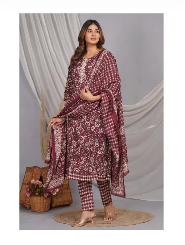 Purple_Cotton_Printed_Suit_Set_For_Women