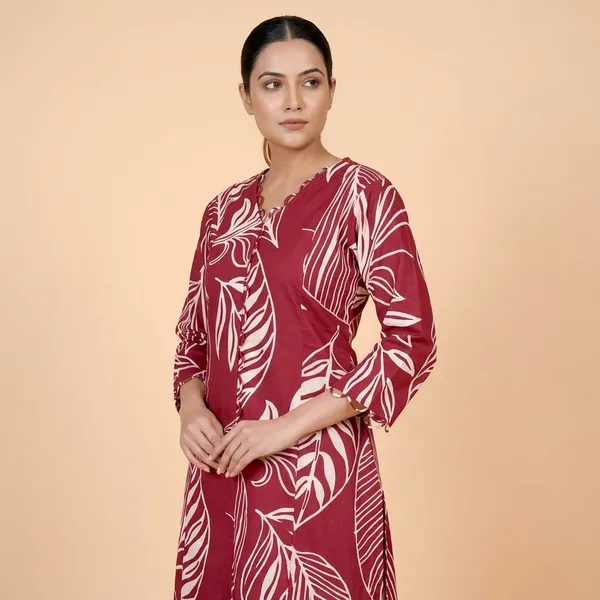 Red_Cotton_Printed_Co-Ord_Set_For_Women
