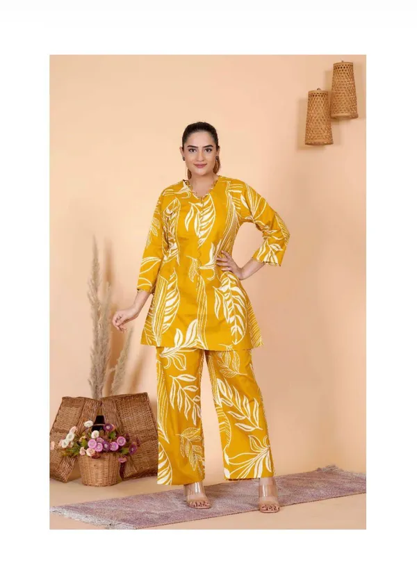 Yellow_Cotton_Printed_Co-Ord_Set_For_Women