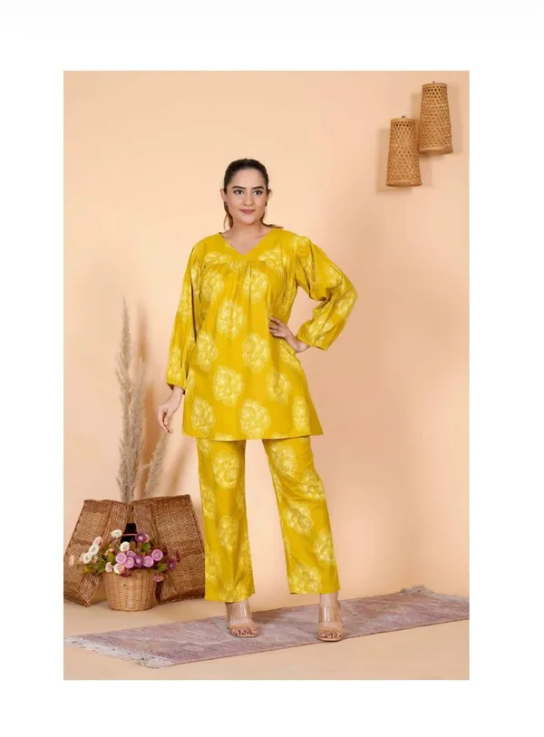 Yellow_Cotton_Floral_Print_Co-Ord_Set_For_Women