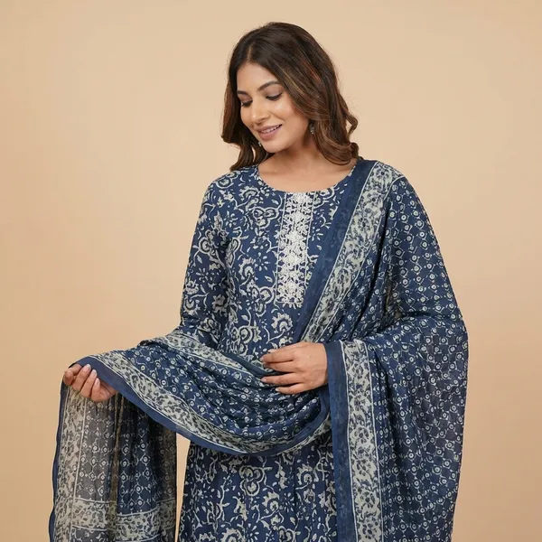 Blue_Cotton_Printed_Suit_Set_For_Women