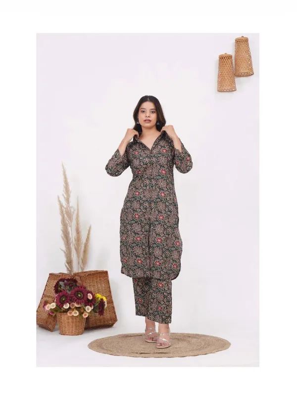 Grey_Cotton_Floral_Print_Co-Ord_Set_For_Women