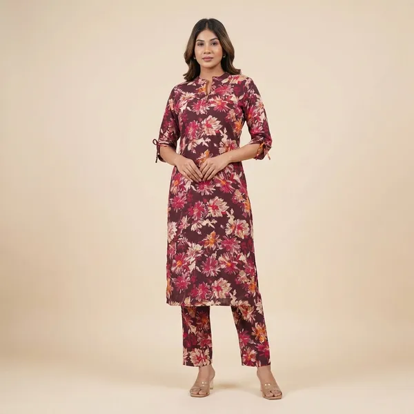 Maroon_Cotton_Floral_Print_Co-Ord_Set_For_Women