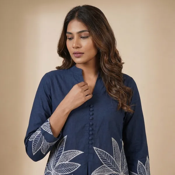 Blue_Cotton_Floral_Embroidered_Co-Ord_Set_For_Women