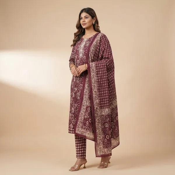 Purple_Cotton_Printed_Suit_Set_For_Women