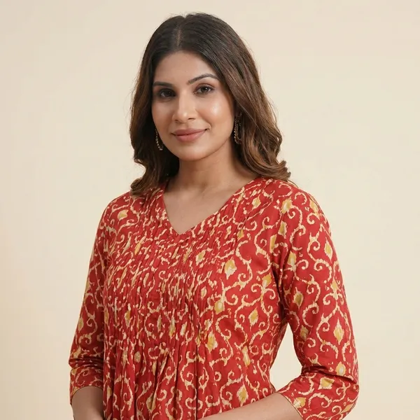 Red_Cotton_Printed_Co-Ord_Set_For_Women