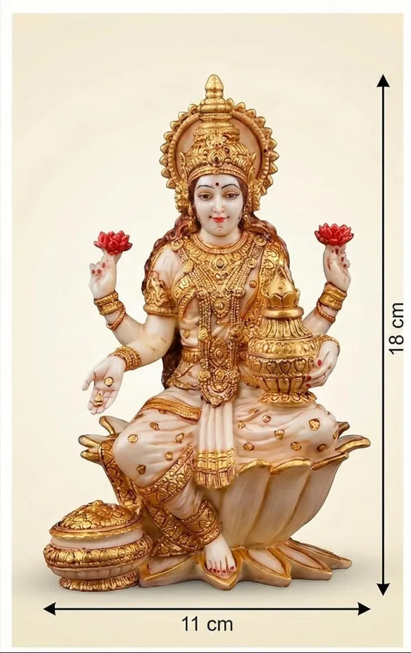 Earthen_7_Lakshmi_Ganesh_Idol_Set_For_Pooja_18_Cm_Marble_Finish_Murti_Gold_Hand_Painted_Religious_Statue_Diwali_Gift_Home_Temple_Decor