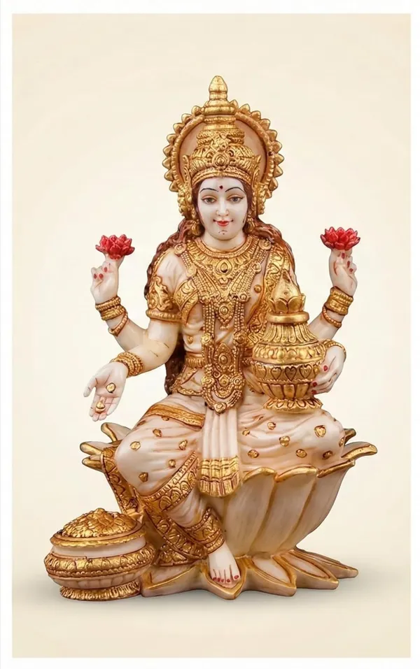 Earthen_7_Lakshmi_Ganesh_Idol_Set_For_Pooja_18_Cm_Marble_Finish_Murti_Gold_Hand_Painted_Religious_Statue_Diwali_Gift_Home_Temple_Decor