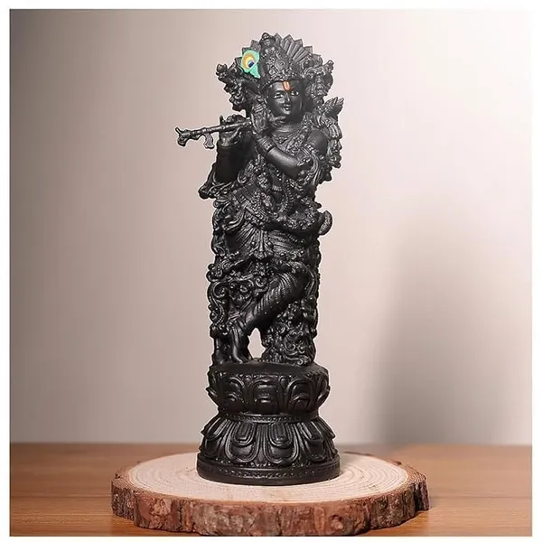Earthen_Lord_Krishna_Idol_Hindu_Dev_Figurine_Krishna_Murti_Decorative_Handcrafted_Statue_Religious_Figurines_Krishna_With_Flute_Statue_Brass_Marble_Krishna_Idol_Murti_For_Car_Dashboard
