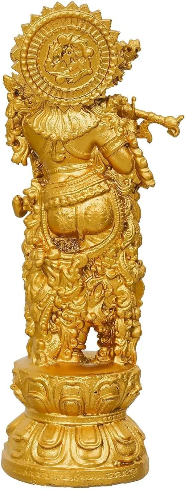 Earthen_Lord_Krishna_Idol_Hindu_Dev_Figurine_Krishna_With_Flute_Murti_Decorative_Handcrafted_Statue_Religious_Statue_Brass_Marble_Krishna_Idol_Murti_For_Car_Dashboard_10_X_30_Cm
