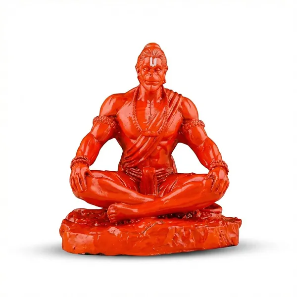 Earthen_Clays_Lord_Hanuman_Idol_For_Car_Dashboard_Meditating_Bajrangbali_Murti_Vibrant_Sindoori_Orange_Premium_Polyresin_Statue_For_Car_Office_Home_Mandir_4_Inch_Orange