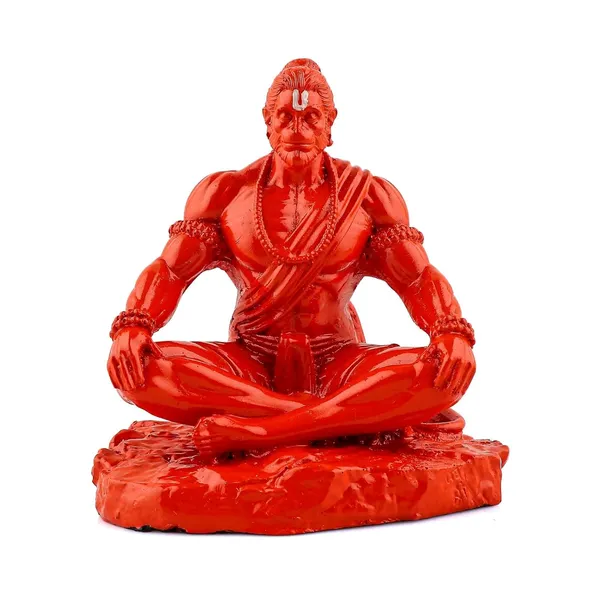 Earthen_Clays_Lord_Hanuman_Idol_For_Car_Dashboard_Meditating_Bajrangbali_Murti_Vibrant_Sindoori_Orange_Premium_Polyresin_Statue_For_Car_Office_Home_Mandir_4_Inch_Orange