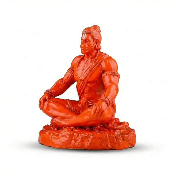 Earthen_Clays_Lord_Hanuman_Idol_For_Car_Dashboard_Meditating_Bajrangbali_Murti_Vibrant_Sindoori_Orange_Premium_Polyresin_Statue_For_Car_Office_Home_Mandir_4_Inch_Orange