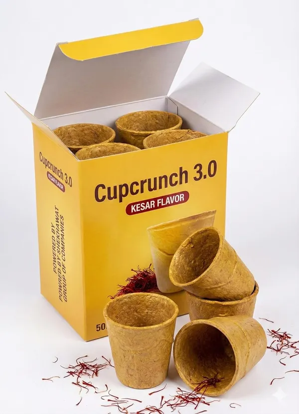 Cupcrunch_3_0_Edible_Cup_Kesar_Flavor_50_Ml_Pack_Of_6_100_Edible_Biodegradable_Zero_Waste_Cups_For_Tea_Coffee_Kulhad_Desserts_Made_In_India