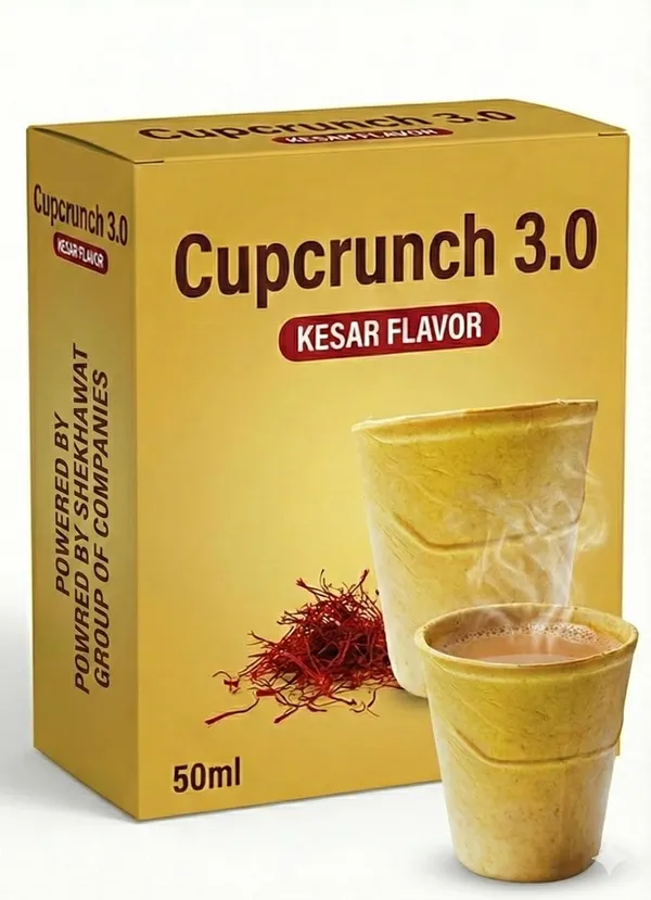 Cupcrunch_3_0_Edible_Cup_Kesar_Flavor_50_Ml_Pack_Of_6_100_Edible_Biodegradable_Zero_Waste_Cups_For_Tea_Coffee_Kulhad_Desserts_Made_In_India