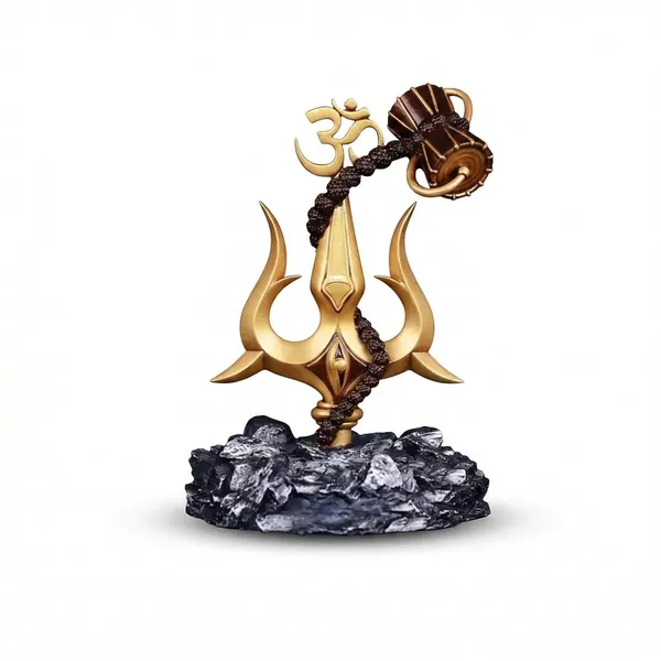 Anantkriti_Divine_Lord_Shiva_Trishul_With_Damru_And_Om_Symbol_Spiritual_Mahadev_Figurine_For_Home_Decor_Office_Desk_Car_Dashboard_Antique_Gold_Finish_Height_6_88_Inch