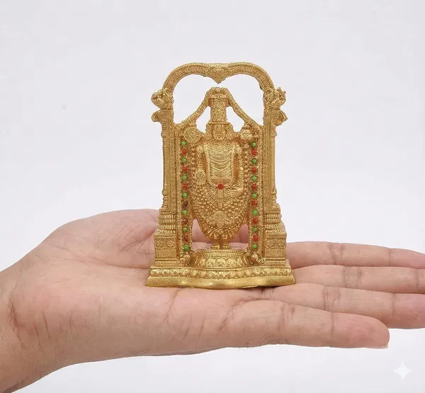 Anantkriti_Tirupati_Balaji_Idol_For_Home_Office_Decor_Golden_Polyresin_Lord_Venkateswara_Murti_Spiritual_Showpiece_Gift_3_Inch
