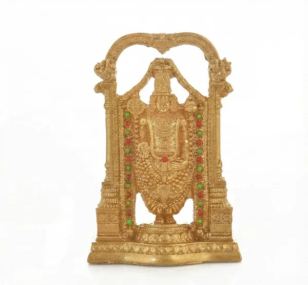 Anantkriti_Tirupati_Balaji_Idol_For_Home_Office_Decor_Golden_Polyresin_Lord_Venkateswara_Murti_Spiritual_Showpiece_Gift_3_Inch