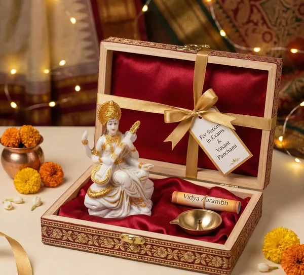 Anantkriti_Mini_Handcrafted_Goddess_Saraswati_Idol_White_Gold_Finish_Resin_Murti_With_Veena_3_Inch_Small_Home_Mandir_Study_Desk_Decor_Spiritual_Gift_Item